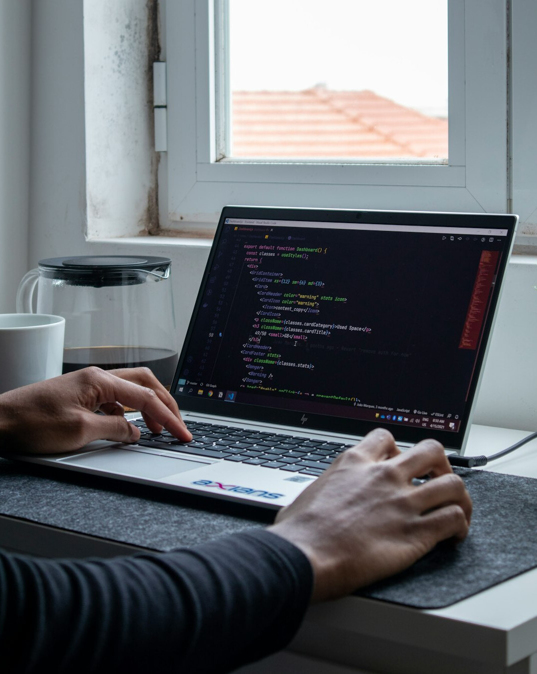 professional developer at work